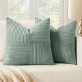 MIULEE Greyish Green Decorative Throw Pillow Covers for Couch 18x18 Inch