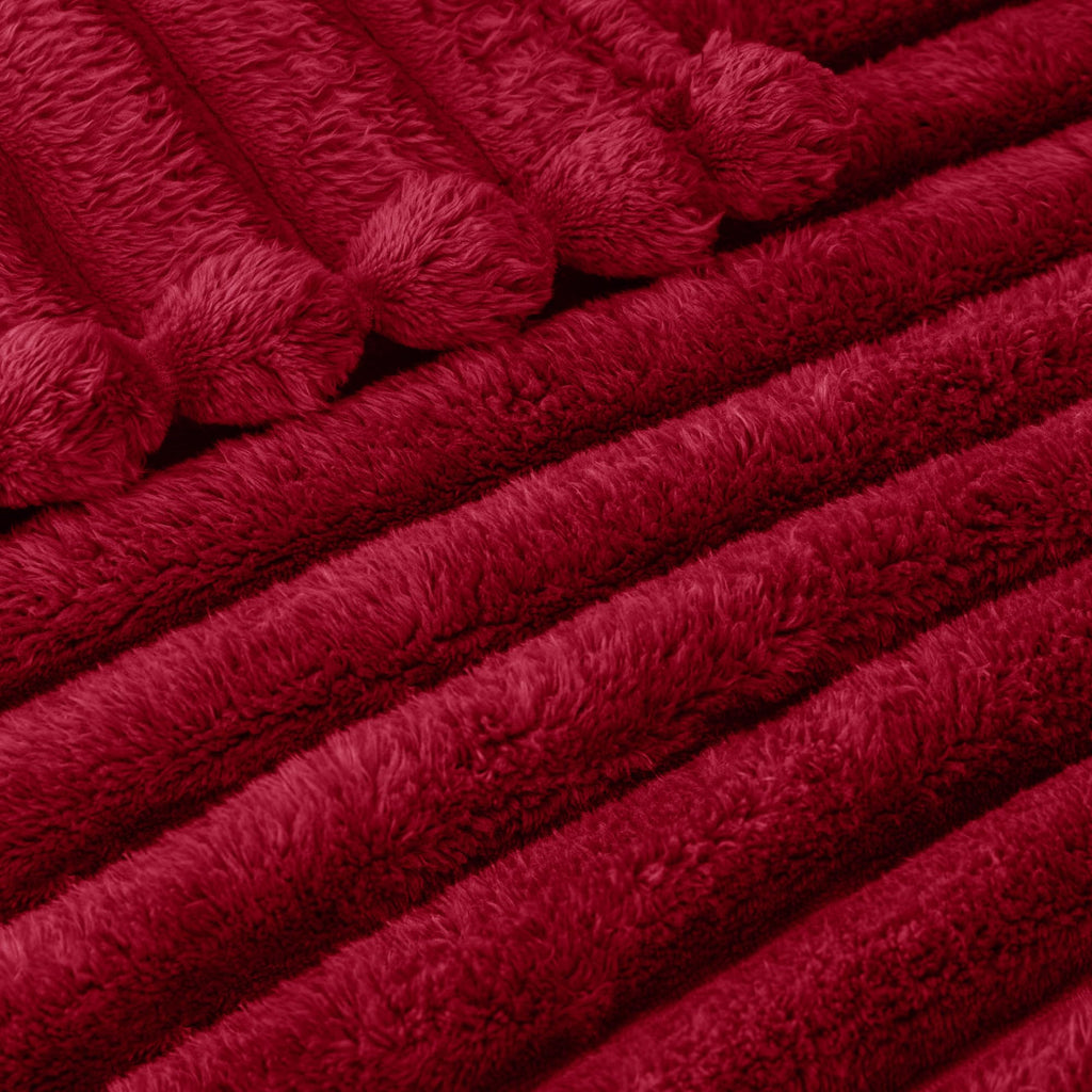 Exclusivo Mezcla Striped Twin Size Fleece Blanket for Bed, Couch, 60"x80"