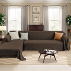 HOMERILLA 2 Piece Sectional Couch Cover for L Shape Sofa Chocolate L