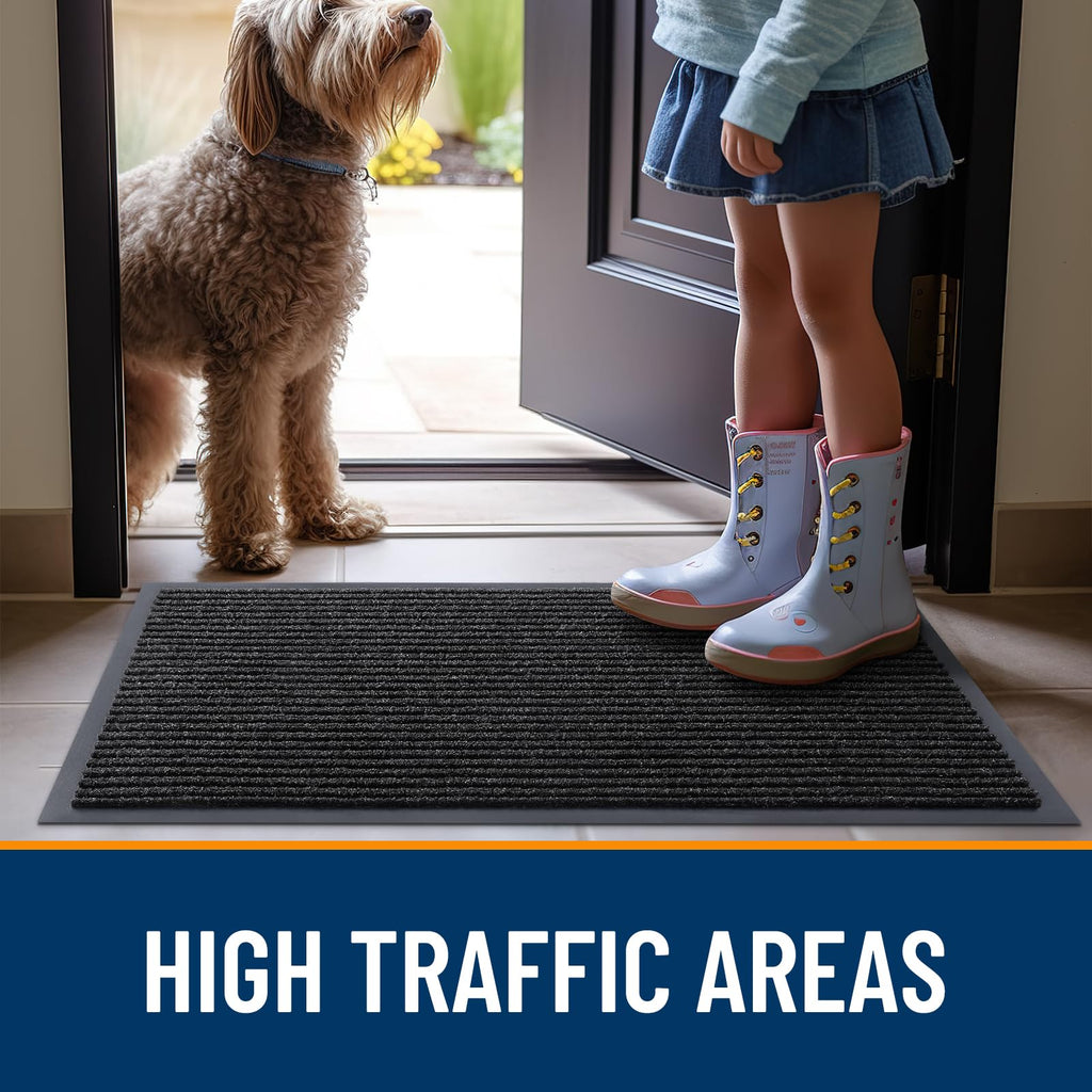 OLANLY 2-Pack Front Door Mats 59x34, Waterproof Heavy-Duty Doormats