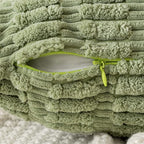 MIULEE Corduroy Decorative Throw Pillow Covers 12x12 Sage Green Pack of 2