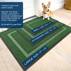 OLANLY Front Door Mat Outside 47x32, All-Season Heavy-Duty Rubber Doormat