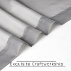 OWENIE Grey Sheer Curtains 24 Inches Long 2 Panels for Bathroom Window, Rod Pocket Light Filtering Sheer Tier Curtains for Small Kitchen Laundry Room, RV, Camper Travel Trailers, 42W x 24L, Gray