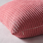 Topfinel Throw Pillow Cover 4pc Set - Multi Pink Combo - 26" x 26" Solid Cozy Corduroy Square Accent Decorative Cushion Case for Couch Sofa Chair Bed & Home, Only Covers