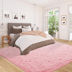 6x9 Area Rug for Living Room: Fluffy Shag Soft Washable Rugs Large Fuzzy Plush Indoor Carpet for Bedroom Nursery Playroom Kids Girls Boys Room (Pink, 6'x9')