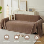 KaviKon Couch Cover for Sofa, Boho Sofa Covers Washable 4 Cushion for Dogs