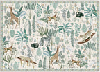 OPPODREAM Animal Soft Area Rugs 5x7, Washable Beige Rug with Non Slip Backing, 5 x 7 Faux Cashmere Low-Pile 5x7 Carpet