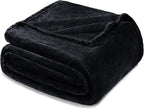 Exclusivo Mezcla Fleece Blanket Twin Size for Bed, Super Soft and Warm, All Season, Cozy, Plush, Lightweight, 60x80 Inches Black