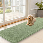 OLANLY Dog Door Mat for Muddy Paws 59x20, Super Absorbent Chenille Mud Mat
