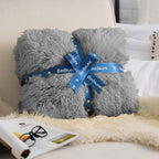 Bedsure GentleSoft Fluffy Grey Throw Blanket, Grey Decor Cozy Gifts for Women Men, Soft Sherpa Fleece Fuzzy Plush Thick Warm Faux Fur Throw Blanket for Couch Bed Sofa, Gray Gifts, 50x60