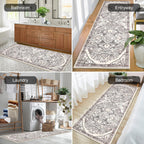 HEBE Hallway Runner Rug 2'x6', Washable Non Slip Kitchen Rug Runner