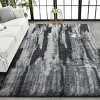TWINNIS Super Soft Shaggy Rugs Fluffy Carpets, 4x5.9 Feet, Indoor Modern Plush Area Rugs for Living Room Bedroom Kids Room Nursery Home Decor, Upgrade Anti-Skid Rectangular Fuzzy Rug, Charcoal Grey