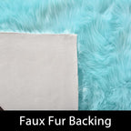 Latepis Light Blue Area Rug 6x9 Faux Fur Teal Rugs for Living Room Washable Shag Fluffy Rugs for Bedroom Dorm Fuzzy Soft Rug Home Decor Rectangle