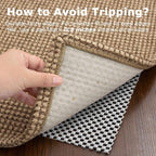 KOZYFLY Extra Long Runners for Hallways 2.6x14 ft Washable Kitchen Runner Non Slip Rubber Backed Hallway Rug Cotton Entryway Runner Rug Floor Carpet for Indoor Hall, Kitchen, Stair, Tan/Orange/Brown