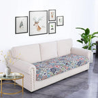 hyha Printed Couch Cushion Covers, Floral Sofa Covers Washable for 3 Cushion Couch, Stretch Pattern Outdoor Cushion Covers for Patio Furniture with Elastic Bottom(Large, Patchwork Moroccan)