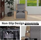 Easy-Going Recliner Chair Slipcover Reversible Sofa Cover Water Resistant Couch Cover Furniture Protector with Elastic Straps for Pets Dog (Recliner 22 inch, Gray/Light Gray)