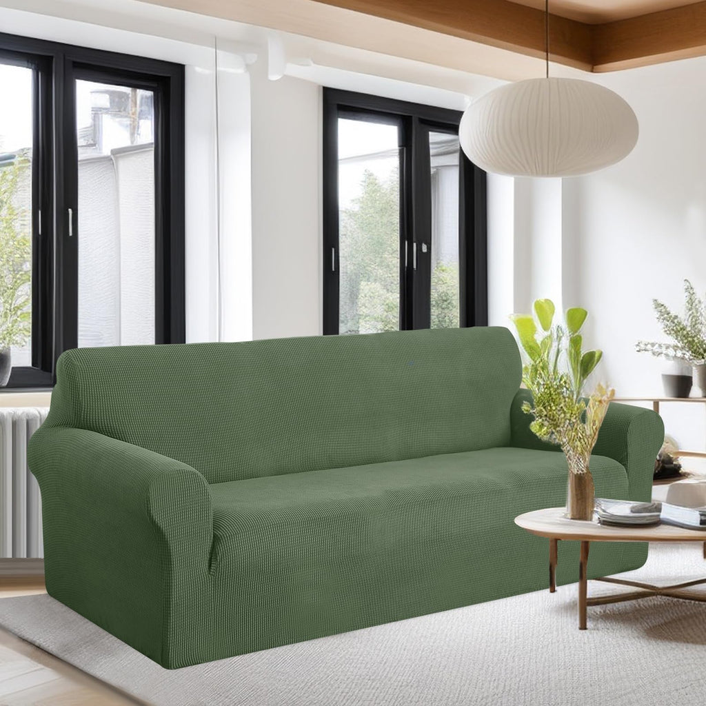 U-NICE HOME Oversized Stretch Couch Cover Slipcover, Loden Frost
