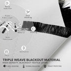 Deconovo Blackout Curtains, Thermal Insulated, W52 x L84 2 Panels, Back Tab, Machine Washable, Room-Darkening Drapes for Bedroom/Living Room Greyish White