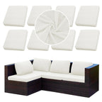 SUKAIKEQA 8PCS Patio Cushion Covers.Patio Furniture Couch SeatSlipcovers