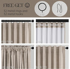 Topfinel Long Curtains for Living Room Custom 105 Inch, Sun Blocking Elegant Internet Famous Curtains Burg for Bedroom Aesthetic Thermal Blackout Drapes Fabric Thick 2panels Back Tab Hooks Pleated