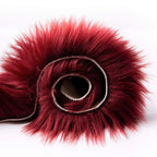 Ashler faux fur rug, Fluffy Shaggy Area Rug Ultra Soft 2 x 3 Feet Sheepskin Fur Rug, Deep Red Fuzzy Rug Machine Washable Shag Rug, Nursery Decor Throw Rugs for Bedroom, kids room, Living Room