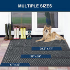 Smiry Front Door Mat Outside Entrance, Low Profile Rubber Doormat, 59x20