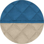 PureFit Reversible Quilted Sofa Cover, Water Resistant Medium Slipcover Furniture Protector, Washable Couch Cover with Non Slip Foam and Elastic Straps for Kids, Pets (Loveseat, Peacock Blue/Beige)