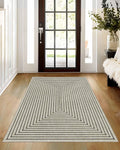 Latte&Fog 3x5 Washable Rug Modern Carpet for Entryway Bedroom, Beige