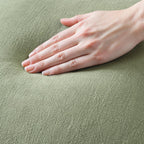 MIULEE Linen Fringe Decorative Euro Throw Pillow Covers Sage Green 24x24