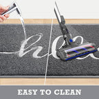 CozyBounty Door Mat Hello Mats Outdoor Indoor Non-Slip Doormat for Entryway Low-Profile Floor Mat for Yard, Garage, High Traffic Areas (30"x17.5", Grey)