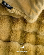 Ultra Soft Cozy Faux Fur Throw Blanket, Fuzzy Plush Thick Bubble Blanket, Oversize Luxury Fluffy Blanket for Couch, Bed, and Living Room, 60x80 Inches, Dark Yellow