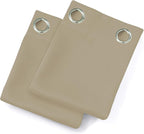 LEMOMO Beige Thermal Blackout Curtains/52 x 63 Inch/Set of 2 Panels Room Darkening Curtains for Bedroom