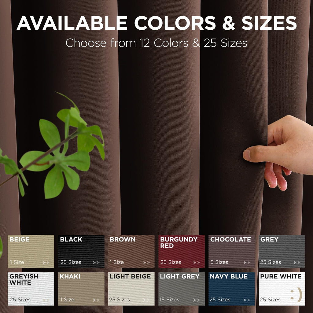 Joydeco Blackout Patio Sliding Door Curtains, Privacy Room Divider Curtains