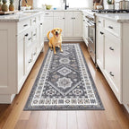 HEBE Washable Kitchen Rugs Runner 2'x 5', Non Slip Hallway Runner Rug, Low Pile Entryway Rug Laundry Room Mat Kitchen Carpet Runners for Hallways, Bathroom, Laundry, Bedside Rug