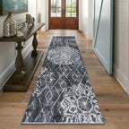 HEBE Hallway Runner Rug 2'8''x8', Washable Non Slip Kitchen Rug Runner