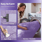 8x10 Area Rugs for Living Room: Fluffy Shag Soft Washable Rug Large Fuzzy Plush Indoor Carpet for Bedroom Nursery Playroom Kids Girls Boys Room (Purple, 8'x10')