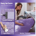 8x10 Area Rugs for Living Room: Fluffy Shag Soft Washable Rug Large Fuzzy Plush Indoor Carpet for Bedroom Nursery Playroom Kids Girls Boys Room (Purple, 8'x10')