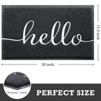 Black Door Mat Welcome Mats Outdoor Indoor Doormat for Entryway Floor Mat