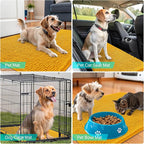 OLANLY Dog Door Mat for Muddy Paws 70x32, Absorbs Moisture and Dirt, Absorbent Non-Slip Washable Doormat, Quick Dry Chenille Mud Mat, Entry Indoor Entryway Carpet for Inside Floor, Golden Yellow