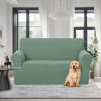 U-NICE HOME Loveseat Cover Stretch Couch Cover Sofa Slipcover, Cyan