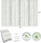 Nakagishi Green Rug Living Room 5x7: Washable Boho Large Neutral Farmhouse Soft Area Rugs Modern Stain Resistant Moroccan Indoor Non Slip Floor Carpet for Bedroom Nursery Kids Playroom Office