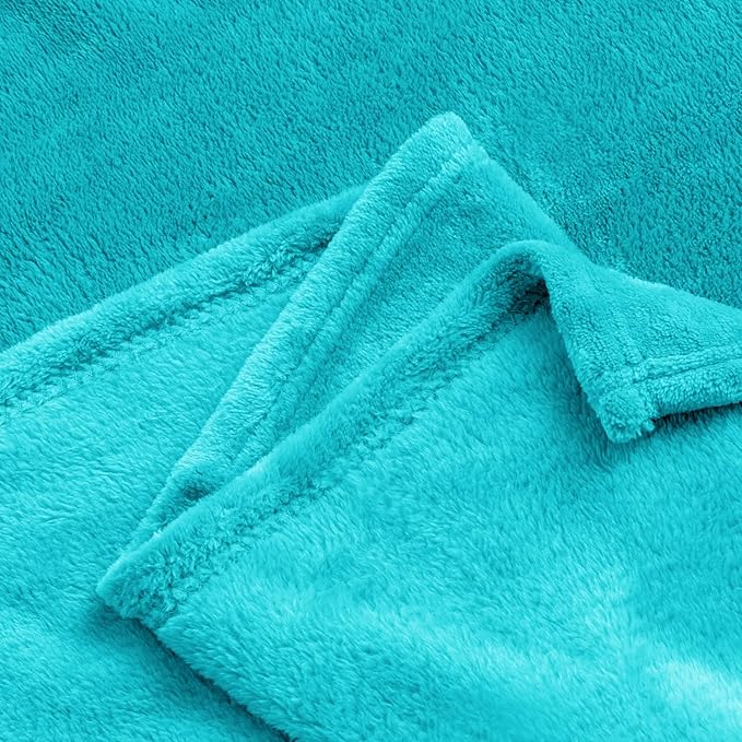 BEDELITE Fleece Blanket Soft Plush King Size Bed Blanket Peacock 108"x90"