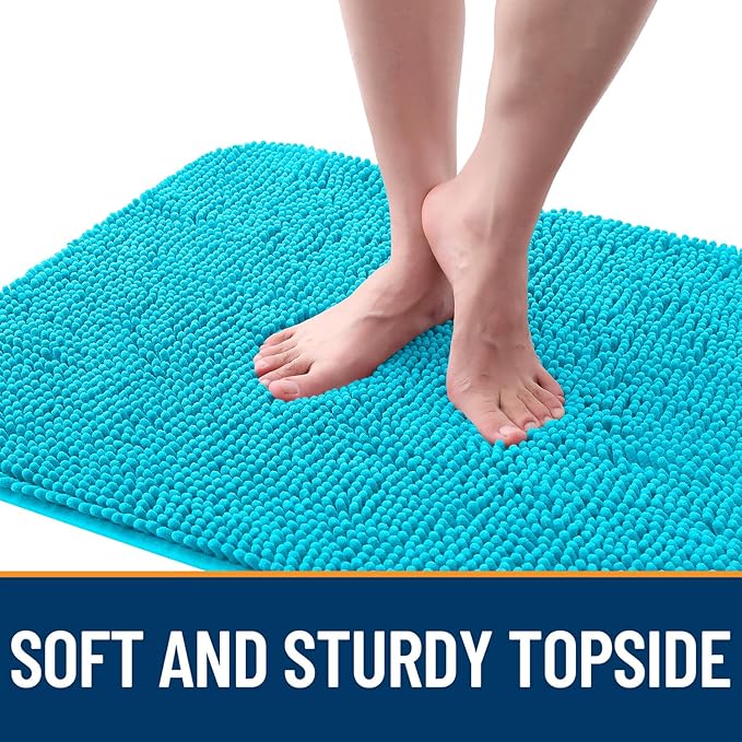 OLANLY Dog Door Mat for Muddy Paws 35x24, Super Absorbent Chenille Mud Mat