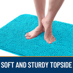 OLANLY Dog Door Mat for Muddy Paws 30x17, Super Absorbent Chenille Mud Mat