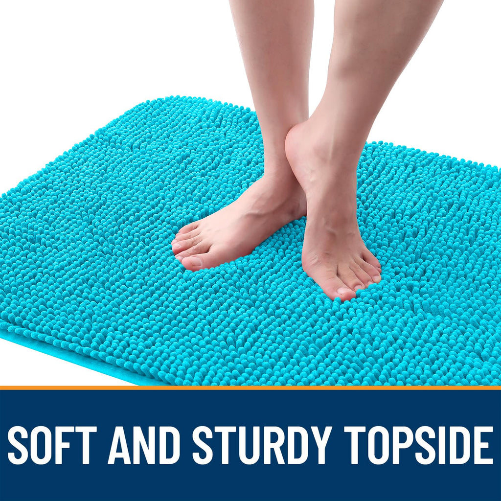 OLANLY Dog Door Mat for Muddy Paws 47x17, Super Absorbent Chenille Mud Mat