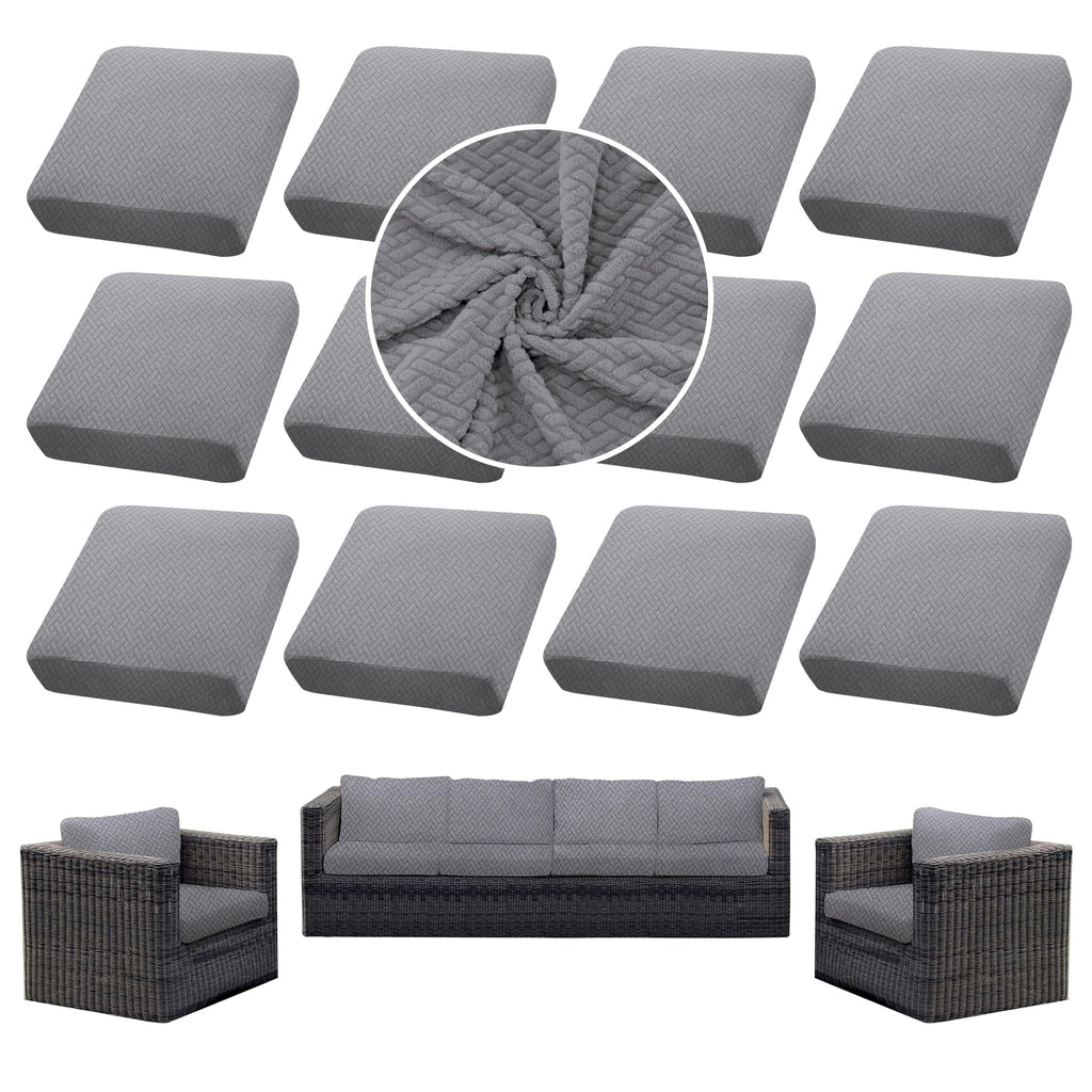 SUKAIKEQA 8PCS Patio Cushion Covers.Patio Furniture Couch SeatSlipcovers