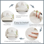 MYSKY HOME Couch Cover for Dogs, Sectional Couch Cover, Beige Lines Sofa Covers for Sectional Sofa L Shape Chenille Couch Protector for Dogs Pets Couch Covers Washable Soft Throw, 91"X150"