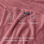 Bedsure GentleSoft Fleece Throw Blanket for Couch Dusty Rose - Lightweight Plush Fuzzy Cozy Soft Blankets and Throws for Sofa, 50x60 inches