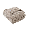 Brown Throw Blanket - Soft & Fluffy Fleece, Neutral Tan Color, Cute & Aesthetic, Perfect for Sofa, Couch, Chair, Bed, Living Room & Bedroom, All-Season Use, Plush & Cozy Decorative Blanket 50'x60