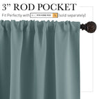 RYB HOME Kitchen Blackout Curtains Over Sink 36 inch Length, Rod Pocket